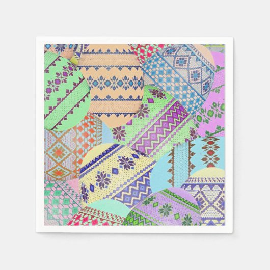 Pâques ukrainiennes (Pysanky) serviettes en papier (Devant)