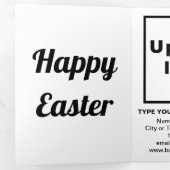 Pâques Vacances Affaires Blanc Triple Carte Vacanc (Intérieur en premier)