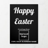 Pâques Vacances Affaires Noir Triple Carte Vacance (Page de couverture)