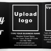 Pâques Vacances Affaires Noir Triple Carte Vacance (Intérieur au milieu)