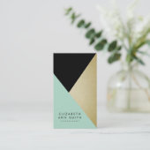 Paquet abstrait chic de noir et de carte de visite (Debout devant)