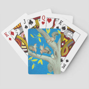 Paquet de cartes de jeu d'écureuil de danse