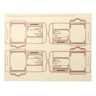 Paquet de graines corail marron Bloc-notes DIY