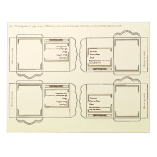 Paquet de graines crème Bloc-notes DIY