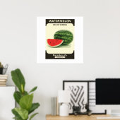 Paquet de graines de pastèque Retro Melon Poster I (Bureau à domicile)