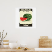 Paquet de graines de pastèque Retro Melon Poster I (Cuisine)