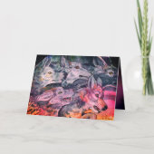 Paquet de loups à l'aquarelle Carte (Devant)