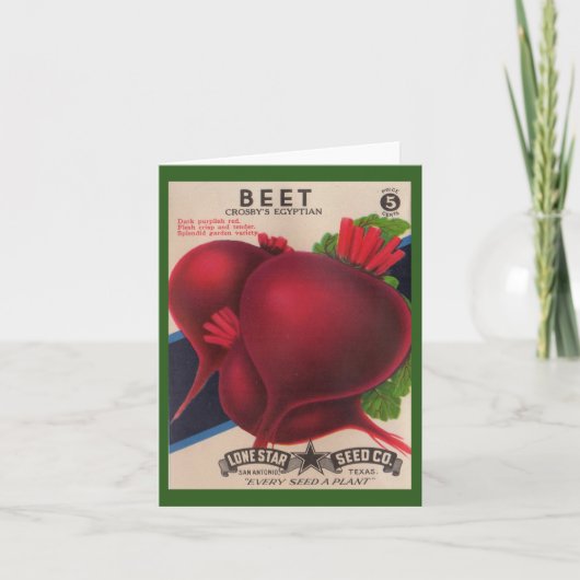 Paquet de semences des années 1950 Beets (Devant)