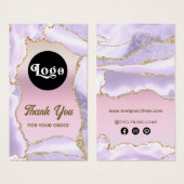 Paquet Lavender Agate Pearlescent Insérer (Devant & derrière)