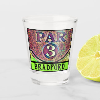 Par 3 Golf Golfer Name Dad Grandpa etc Green Shot Glas