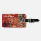 Par Avion heteluchtballon Bagagelabel (Voorkant horizontaal)