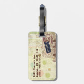 Par Avion heteluchtballon Bagagelabel (Achterkant verticaal)