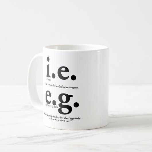 par exemple, Grammar Mug Cadeaux d'enseignant angl (Devant gauche)