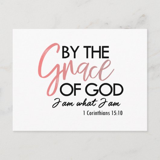 Par la Grâce de Dieu suis je ce que je suis carte (Devant)