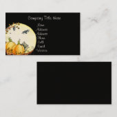 Par la lumière de la carte de profil de lune (Devant / Derrière)