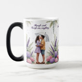 Par la pluie et l'amour - Mug romantique en couple (Gauche)
