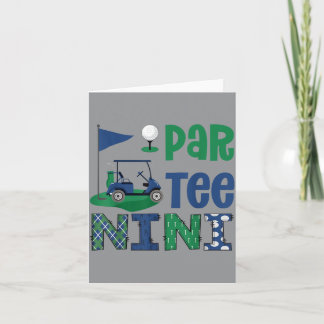 Par- Nini Golf Liefhebber Verjaardagsfeest Familie Kaart
