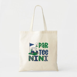 Par- Nini golf liefhebber verjaardagsfeest familie Tote Bag