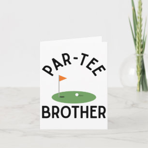 Par T-shirt Brother Funny Golf Verjaardagsfeestje Kaart