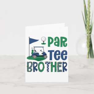 Par-t-shirt Brother Golf Lover Verjaardagsfeest Fa Kaart