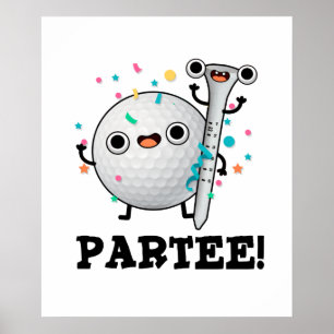 Par-T-shirt Funny Golf Pun Poster