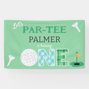 Par-t-shirt Golf 1e Verjaardag Golffeest Spandoek