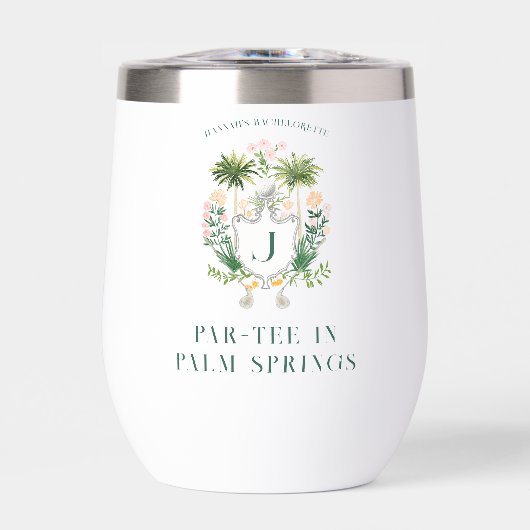 Par-T-shirt in Palm Springs | Golf Bachelorette (Voorkant)