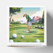 Par-T-shirt op de Green Golf Birthday Bash Bedankdoosjes (Bovenkant)