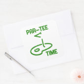 Par T-shirt Tijd Vierkante Sticker (Envelop)