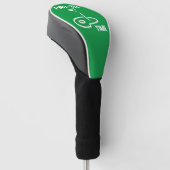 Par-T-shirt Tijd Wit Golfheadcover (Schuin)