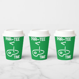 Par-T-shirt Tijd Wit Papieren Bekers