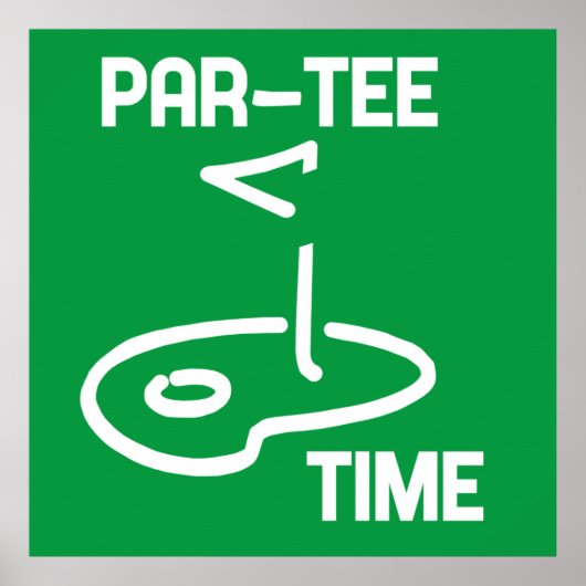 Par-T-shirt Tijd Wit Poster (Voorkant)