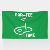 Par-T-shirt Tijd Wit Spandoek (Horizontaal)