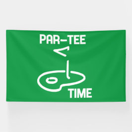 Par-T-shirt Tijd Wit Spandoek