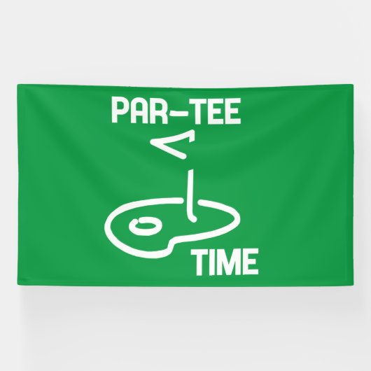 Par-T-shirt Tijd Wit Spandoek (Horizontaal)
