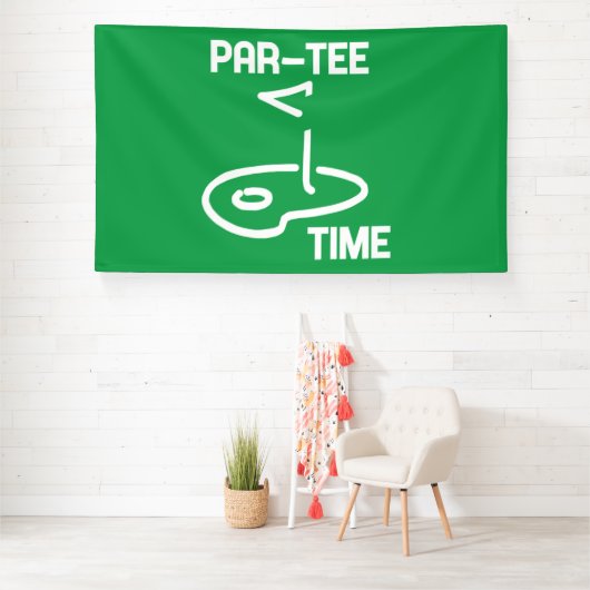 Par-T-shirt Tijd Wit Spandoek (Insitu)