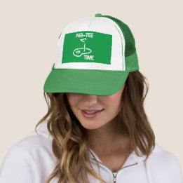 Par-T-shirt Tijd Wit Trucker Pet