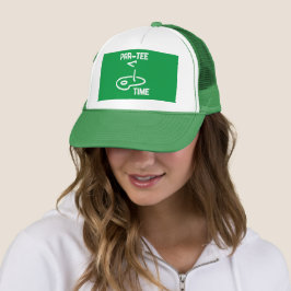 Par-T-shirt Tijd Wit Trucker Pet