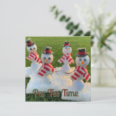 Par T-shirt Time Holiday Invitation Kaart (Staand voorkant)