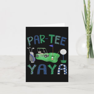 Par-t-shirt Yaya Hole in een verjaardagsgolfliefhe Kaart