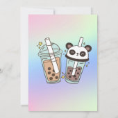 Par-Tea Bubble Tea Boba Invitation Anniversaire (Dos)