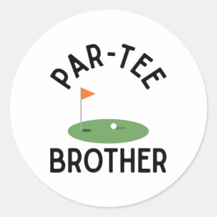 Par Tee Broer Grappige Golf Verjaardagsfeestje Fam Ronde Sticker