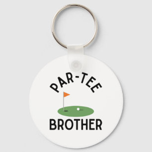 Par Tee Broer Grappige Golf Verjaardagsfeestje Fam Sleutelhanger