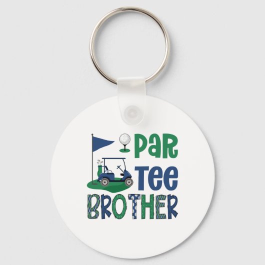 Par-tee Brother Golf Lover Birthday Party Family M Sleutelhanger (Voorkant)