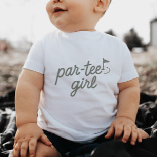 Par-tee Girl Golf 1e Verjaardag Sage Green T-Shirt