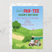 PAR-TEE, golf birthday Kaart (Voorkant / Achterkant)