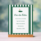 Par-tee Golf Bites Menu for 1st Birthday Party (Neutre)