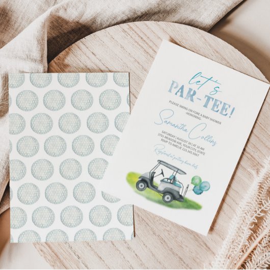 Par-tee Golf Thème Baby shower Invitation