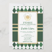 PAR TEE Green Golf Baby shower à thème Invitation (Devant)