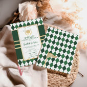 PAR TEE Green Golf Baby shower à thème Invitation